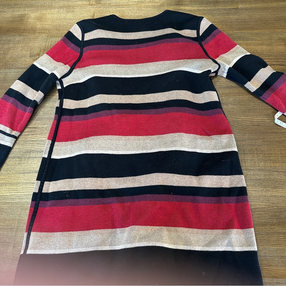Striped Open Front Cardigan - Picture 7 of 9